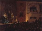 Adolph von Menzel The Theatre du Gymnase France oil painting artist